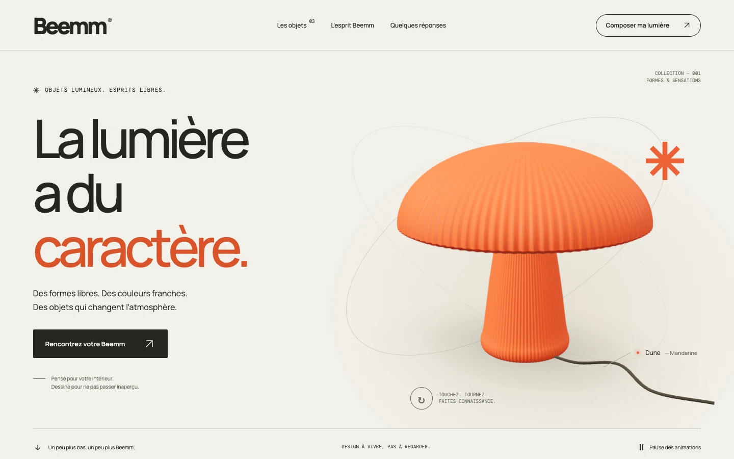 Aperçu du site Beemm Atelier