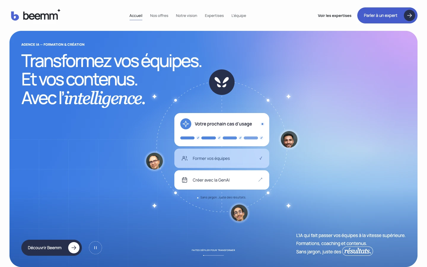 Aperçu du site Beemm Recruit